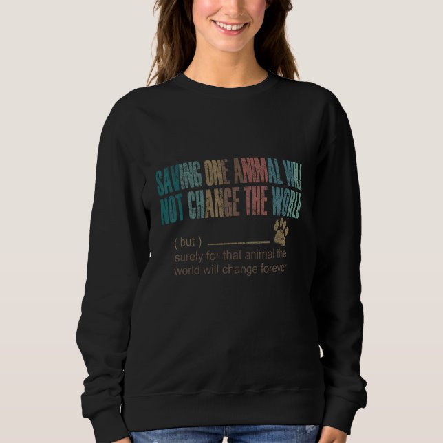 Spara Ett djur kommer inte att förändra världen -  T Shirt (Framsida)