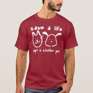Spara ett liv - adoptera ett skyddhusdjur t-shirt