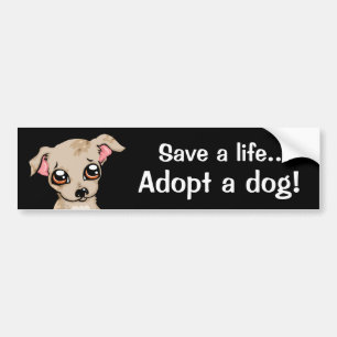 Spara ett liv adopterar en hund bildekal