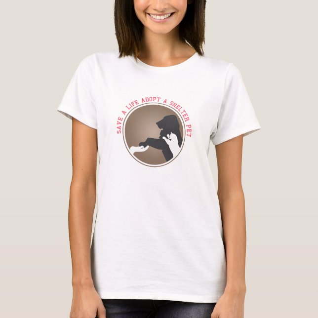 spara ett liv tar emot husdjur t shirt (Framsida)