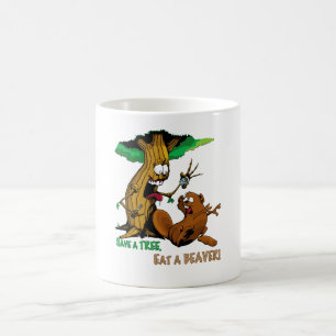 spara ett träd äter en bäver kaffemugg