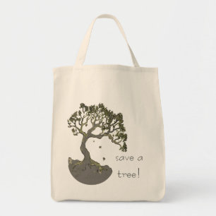 Spara ett Träd! Träd Art Shopping bag Tygkasse