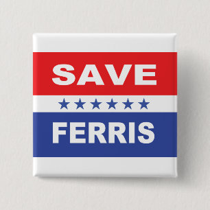 Spara Ferris Flagga bricka Knapp