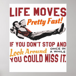 Spara Ferris Life Moves Söt Fast Quote Berömd 80 Poster