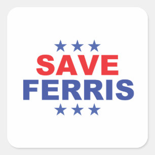 Spara Ferris Sticker Fyrkantigt Klistermärke