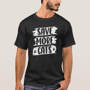 Spara Fler Katter Kattunge Roligt Husdjur Djur Kär T Shirt