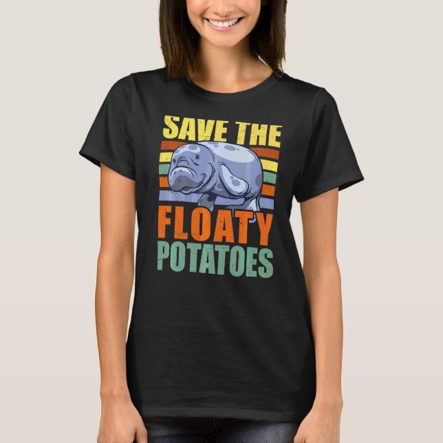 Spara Floaty Potatis Manatee Knubbig Sjöjungfru Du T Shirt (Framsida)