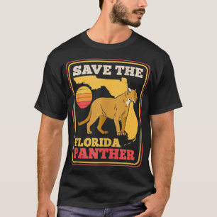 Spara Florida Panther Retro Wildlife Cougar T Shirt