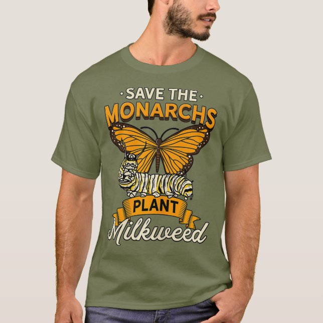 Spara för kvinnor i monarksfabriken Milkweed Funny T Shirt (Framsida)
