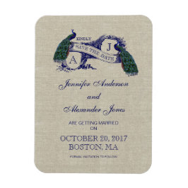 Spara för linneblåttpåfågel datera magnet