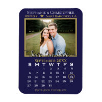 Spara för marin och Guld fotokalender - vårt datum