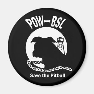 Spara för POW BSL den Pitbull hundemblemen Magnet