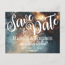 Spara för Träd Fairy Ljus av bytt skog Vykort