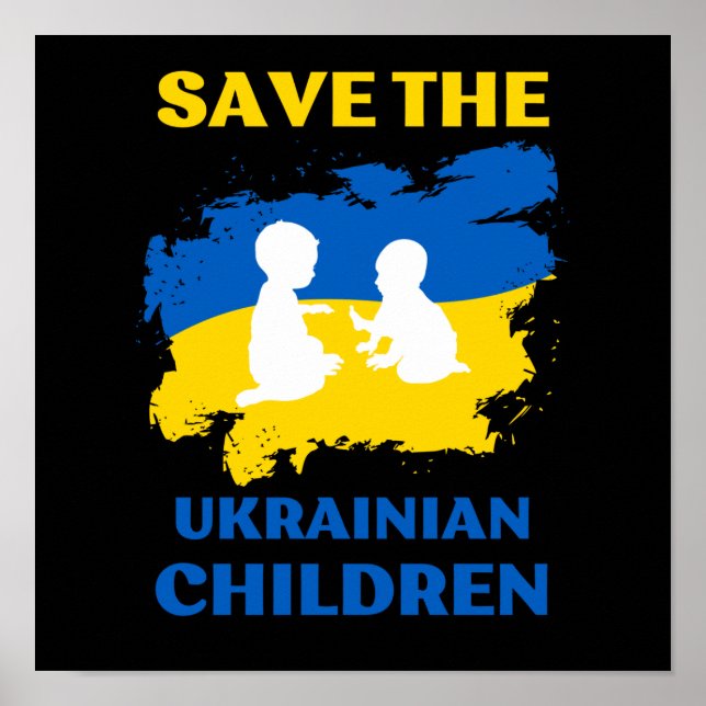 spara för ukrainska barn poster (Framsidan)