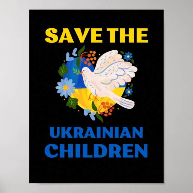 spara för ukrainska barn poster (Framsidan)