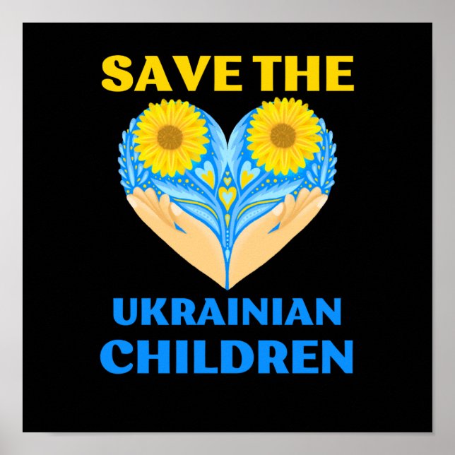 spara för ukrainska barn poster (Framsidan)