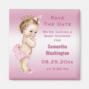 Spara för vintagePrincess baby shower Magnet