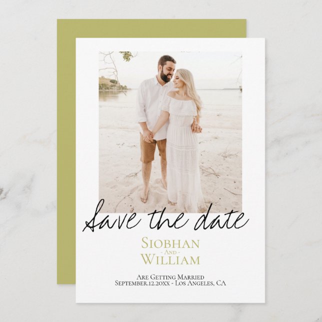 Spara foto för handskriven Personlig för datum Spara Datumet (Fram/baksida)