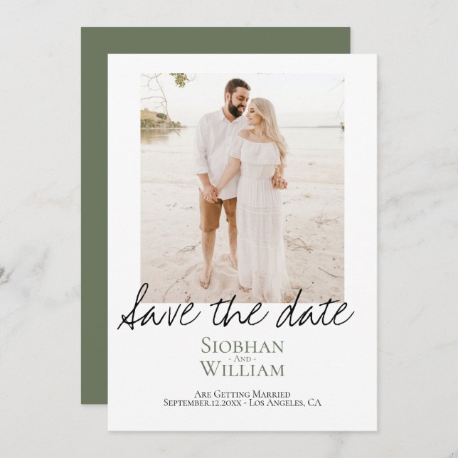 Spara foto för handskriven Personlig för datum Spara Datumet (Fram/baksida)