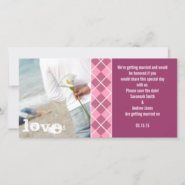 Spara foton för datum-Förlovning Spara Datumet (Framsida)