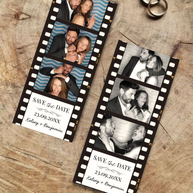 Spara fotoutfoto-booth för fotoremsan spara datumet (Save the Date Photo Strip Photo Booth)