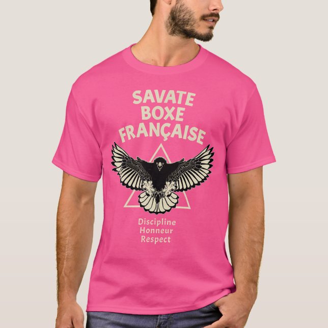 Spara Fransk Kickboxing Eagle T Shirt (Framsida)