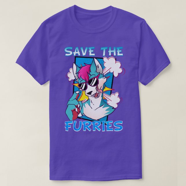 Spara Furries I Fandom Cosplay 3 T Shirt (Design framsida)