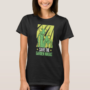 Spara Garden Ninjas Entomology Insekt Praying T Shirt