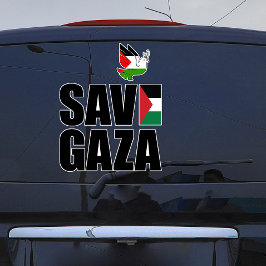 SPARA GAZA-bilparkering Klistermärken