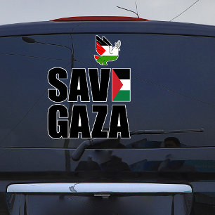 SPARA GAZA-bilparkering Klistermärken