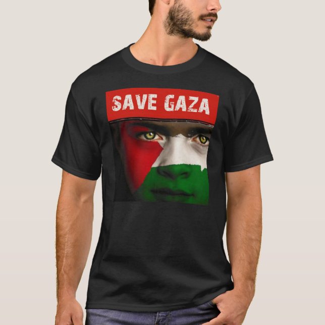 Spara Gaza Palestina Tee (Framsida)