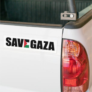 SPARA GAZA-stötfångare Bildekal