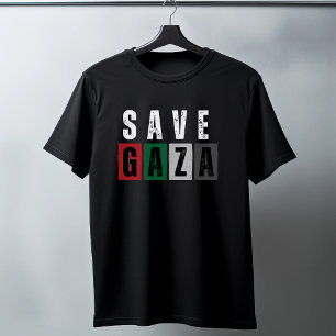 Spara Gaza svart t-shirt för män
