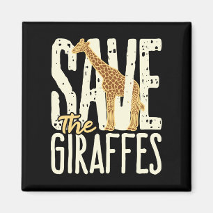 Spara Giraffes Giraffe Älskare Magnet