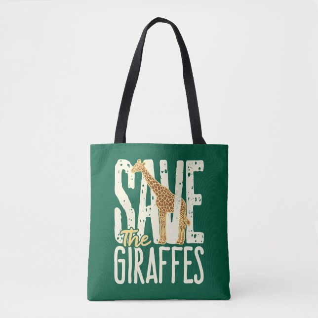 Spara Giraffes Giraffe Älskare Tygkasse (Framsida)