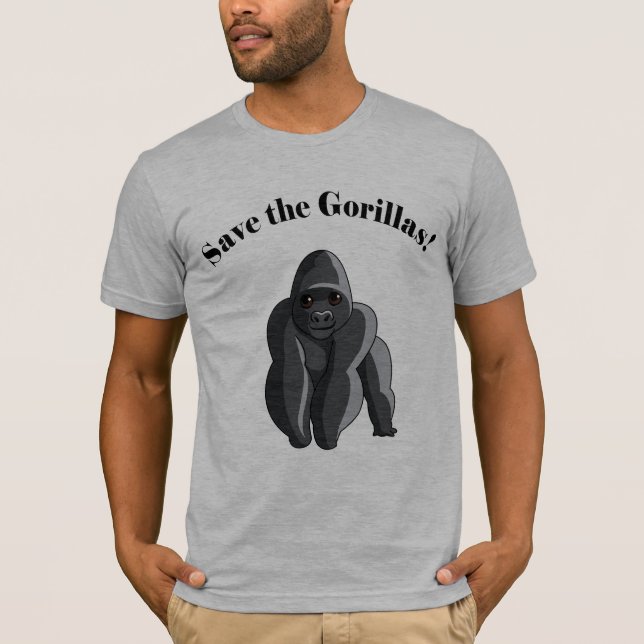 Spara gorillorna! t-shirt (Framsida)