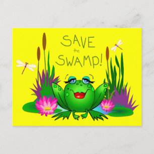 Spara Gulten Swamp Frog Beulah Vykort