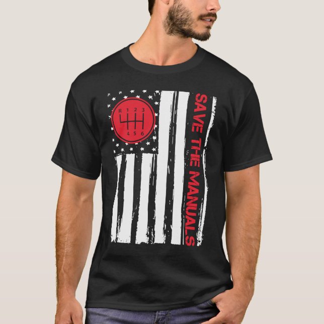 Spara Handböcker 6 Sändningsmanuell hastighetsöver T Shirt (Framsida)