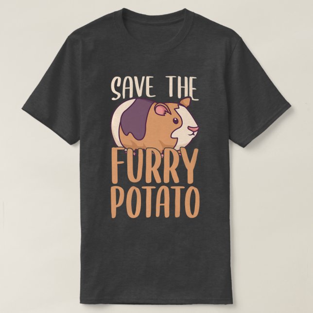 Spara Hårig Potatisksjön Guineas Älskare T Shirt (Design framsida)
