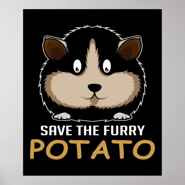 Spara Håriget potatis | Gåvor till Guinea Gris Äls Poster (Framsidan)