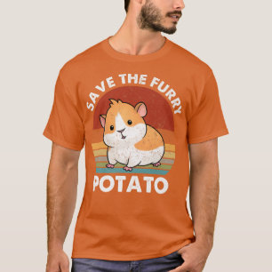 Spara Håriget Potato Funny Guinea Gris138 T Shirt