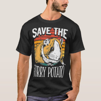 Spara Håriget Potato Funny Guinea Gris _2 T Shirt