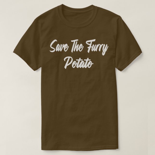 Spara Håriget Potato Guinea Gris Funny Tet T Shirt (Design framsida)
