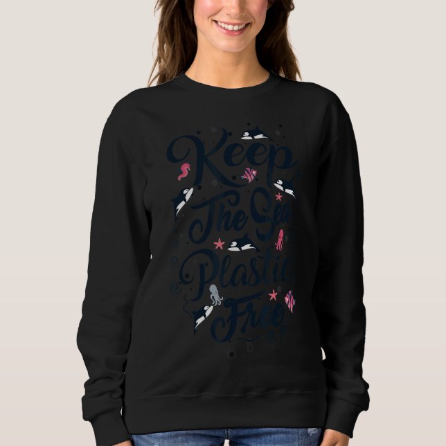 Spara Havsfritt delfinfritt Behålla Havsplanerna T Shirt (Framsida)