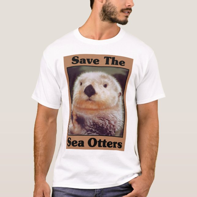 Spara havsuttrarna tee shirt (Framsida)