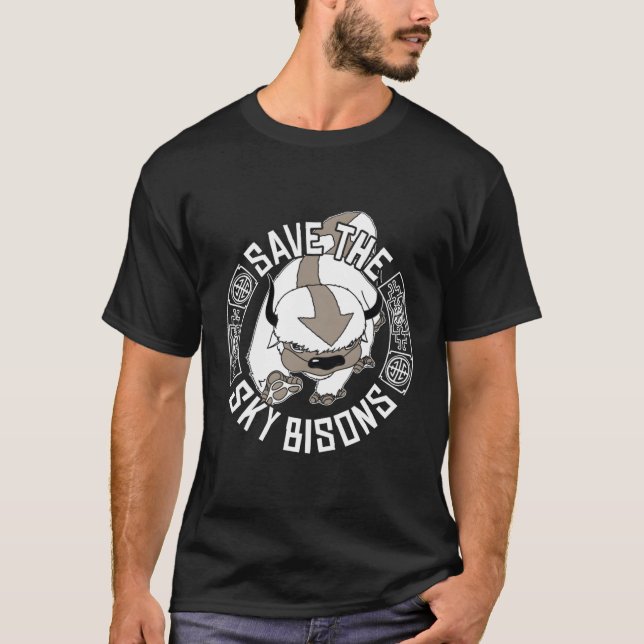Spara Himlar-bisonerna med bisonhuvud T Shirt (Framsida)
