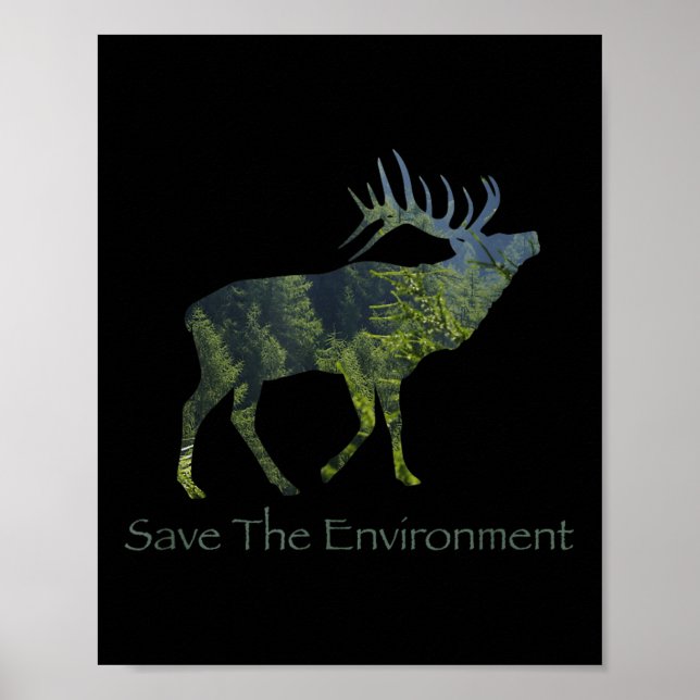 Spara Hjorten Environment Silhouette Environmental Poster (Framsidan)