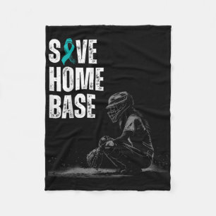 Spara Home Base Baseball Player Ovarian Cancer Awa Fleecefilt