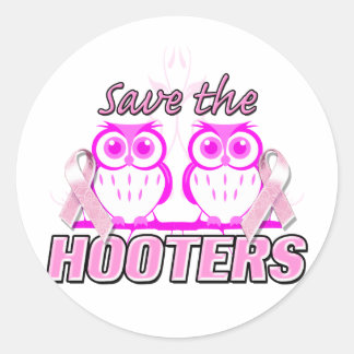 Spara Hooters.png Runt Klistermärke