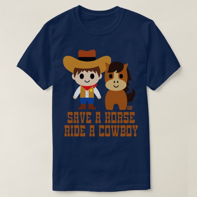 SPARA HORSE RIDE COWBOY T SHIRT (Design framsida)